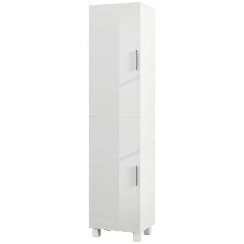 Wyld Haus Valatti Freestanding Tall Bathroom Storage Cabinet With Adjustable Shelves And Double Doors