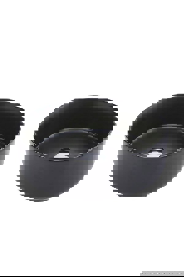 Living and Home Round Marble Black Vanity Bathroom Vessel Basin