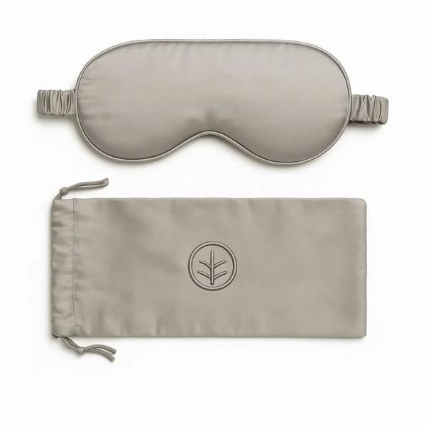 Ethical Bedding Essential Silk Sleep Eye Mask in Grey (Eucalyptus Silk)