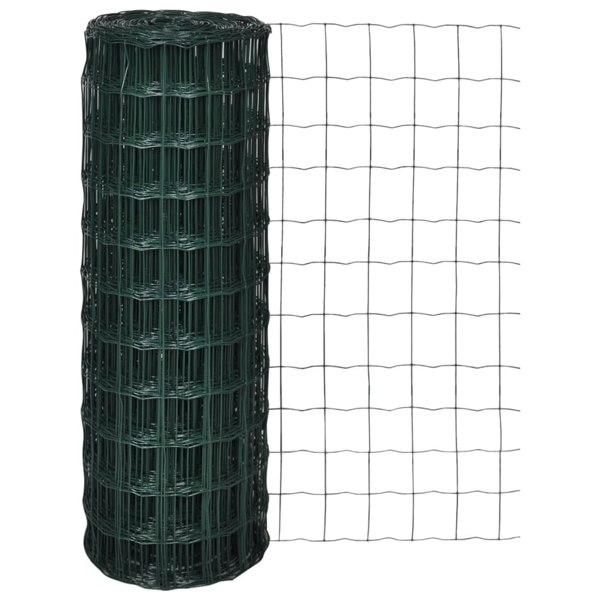 Berkfield Euro Fence Steel 10x1.5 m Green