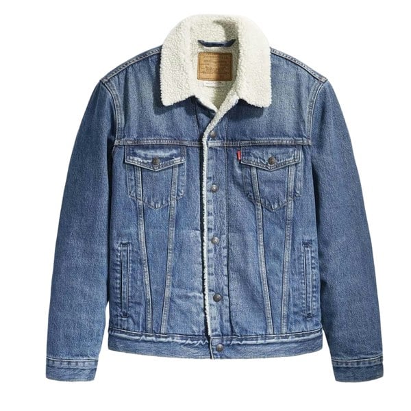 Levis Mens Type III Sherpa Trucker Jacket - Blue