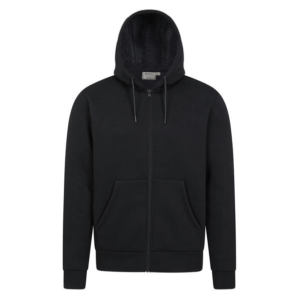 Mountain Warehouse Mens Dalton Borg Lined Full Zip Hoodie - Black - 
