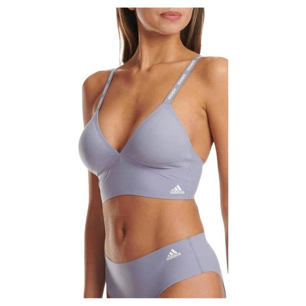 Adidas Womens/Ladies Active Micro Flex Bralette - Grey Blue - 