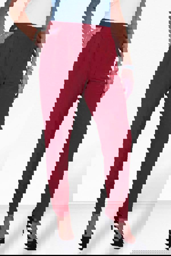 Paulo Due Women's Smart Office Trouser with Pull On Elastic Waist