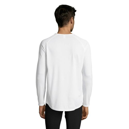 SOLS Mens Sporty Long Sleeve Performance T-Shirt - White