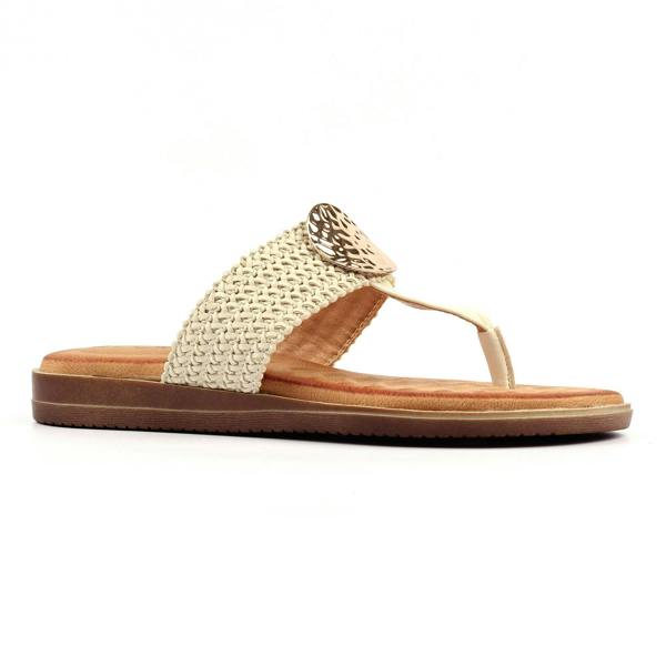 Lunar Womens/Ladies Fiona Sandals - White - 