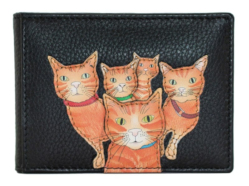 Mala Leather Kitty Crew Cat Kitten RFID Card & ID Leather Holder