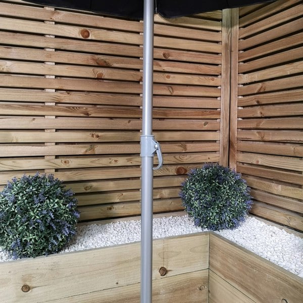 Samuel Alexander 1.94m Lightweight Garden Parasol with Black Canopy