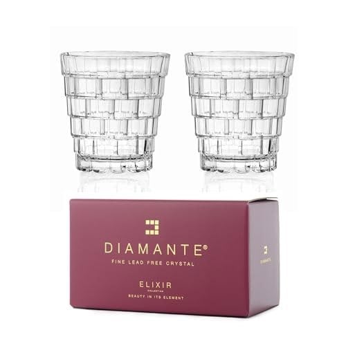 Diamante Stackable Tumbler Glasses - Set of 2