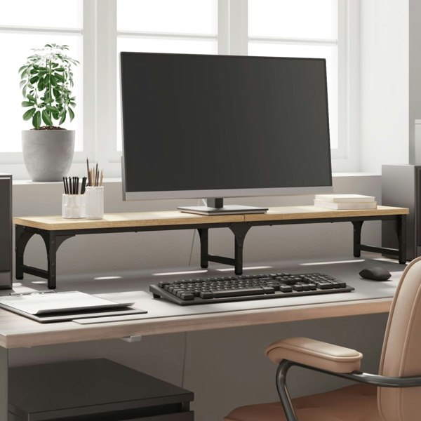 Berkfield Monitor Stand Sonoma Oak 105x23x15.5 cm Engineered Wood