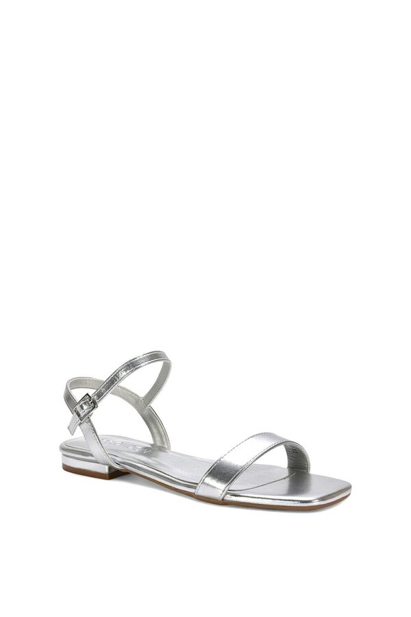 XY LONDON Open Toe Flat Strappy Sandals With Ankle Strap