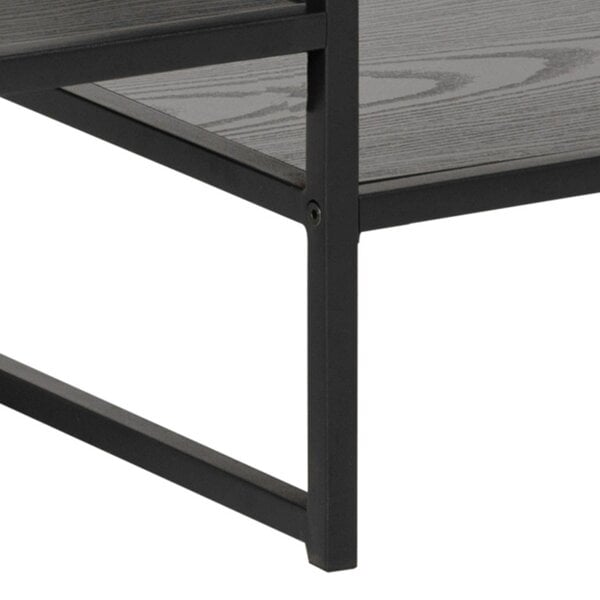 Wyld Haus El Paso Black Metal Open TV Unit 3 Black Shelves