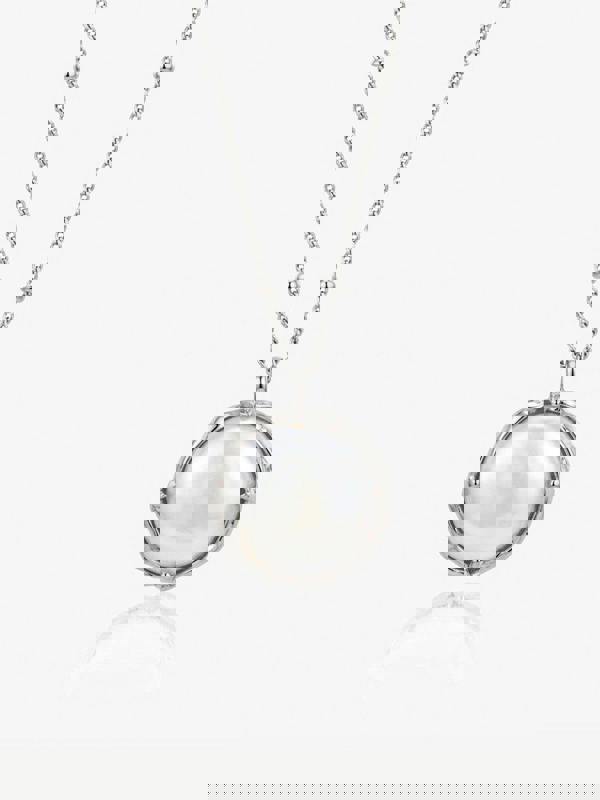 Muchv Baroque Pearl Necklace With Bobble Chain in 18k Gold or Silver