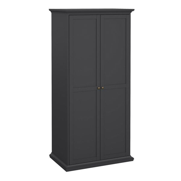 Furniture To Go Paris Wardrobe with 2 Doors in Matt Grey