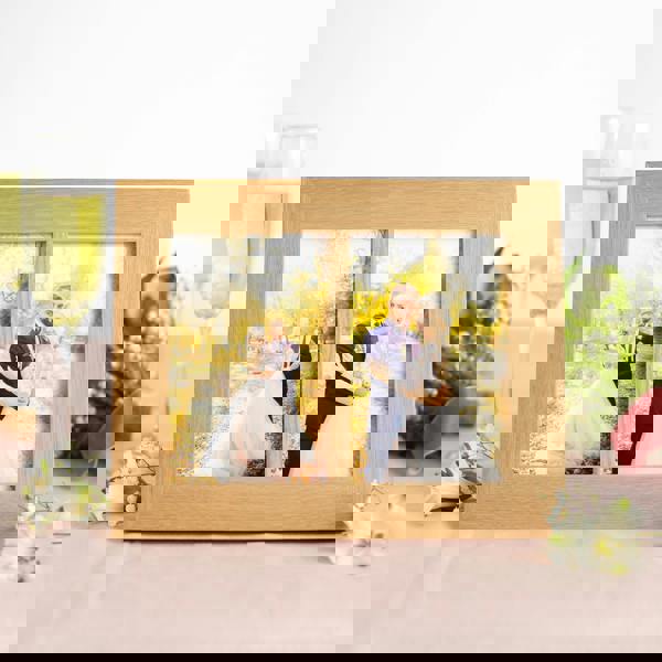 MijMoj Design Solid Oak Double Picture Frame - Twin Aperture for 6x4" or 7x5" Prints