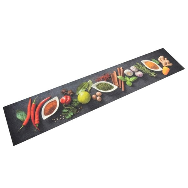 Berkfield Kitchen Rug Washable Spices 60x300 cm Velvet