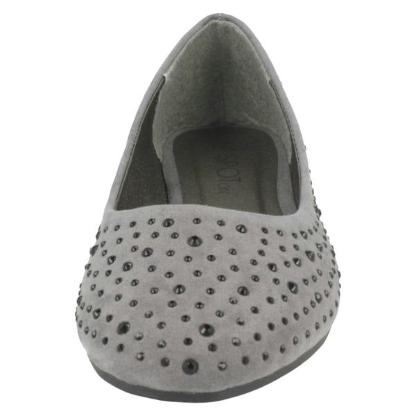 Spot On Ladies Spot On Flat Diamante Ballerinas