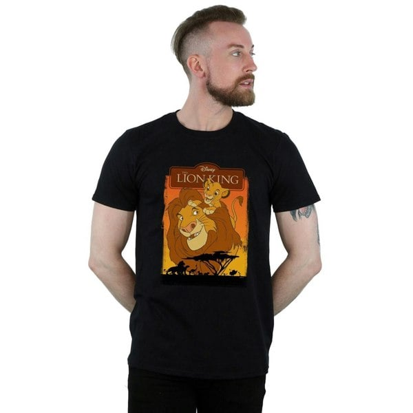 Disney Mens The Lion King Simba And Mufasa T-Shirt - Black