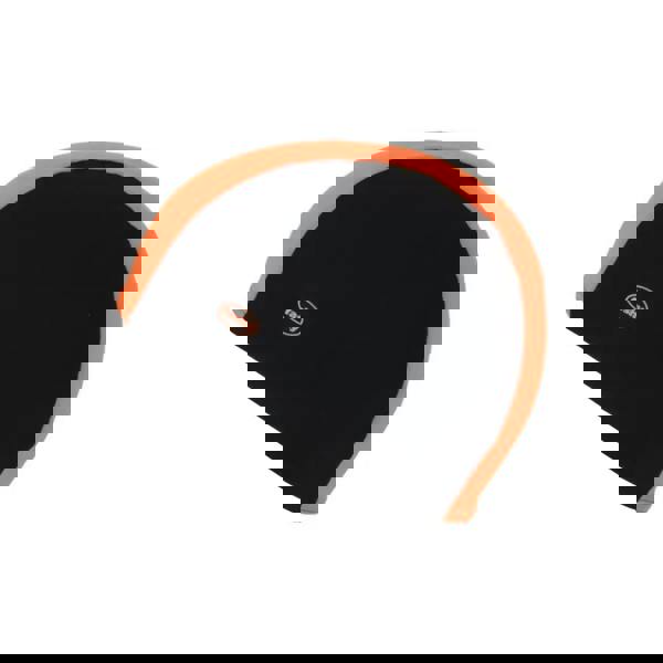 Black and orange Fashy adult fabric swim cap with logo