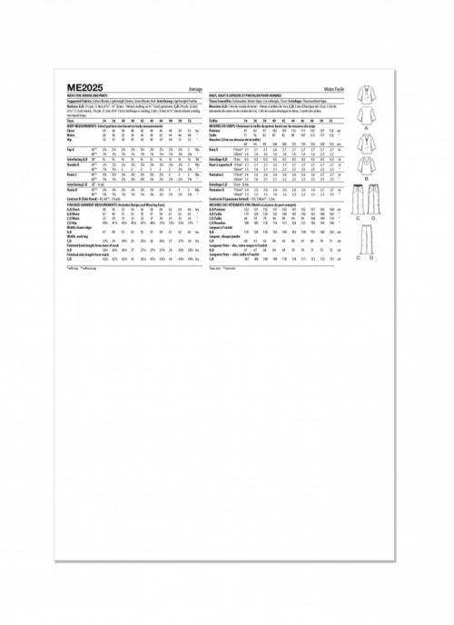 Know Me Sewing Pattern 2025, Tops, Hoodies, Trousers for Men, AA (34-36-38-40-42) - Intermediate