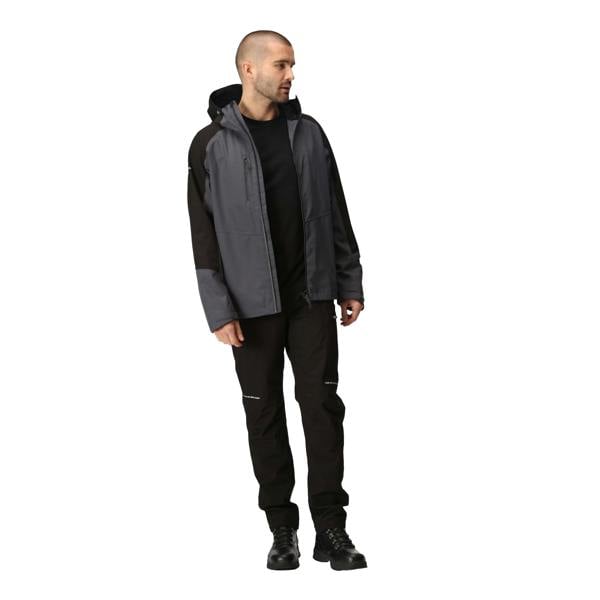 Regatta Professional Mens Contrast Detail Waterproof Jacket - Seal Grey/Black - 