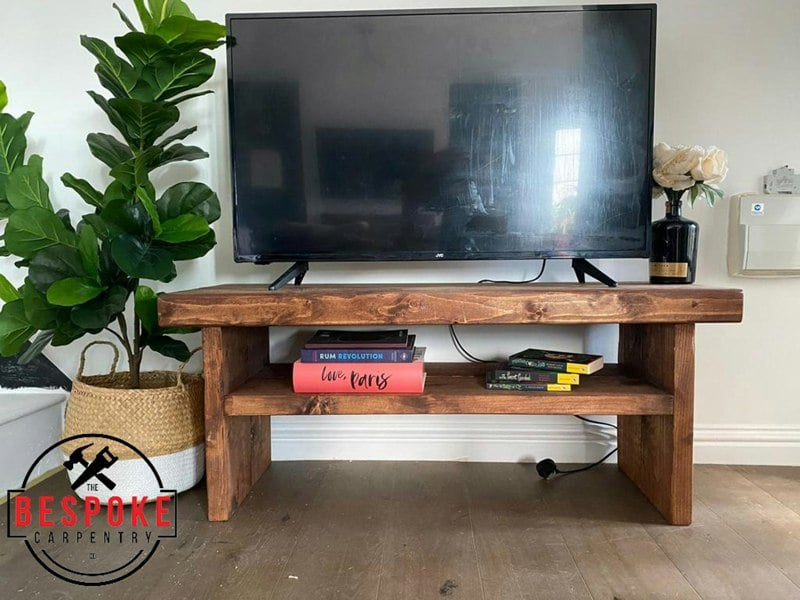 The Bespoke Carpentry Co Rustic Bench with Storage / TV Unit