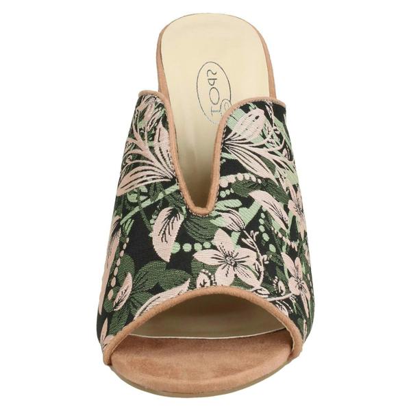 Spot On Ladies Spot On High Chunky Heel Mules