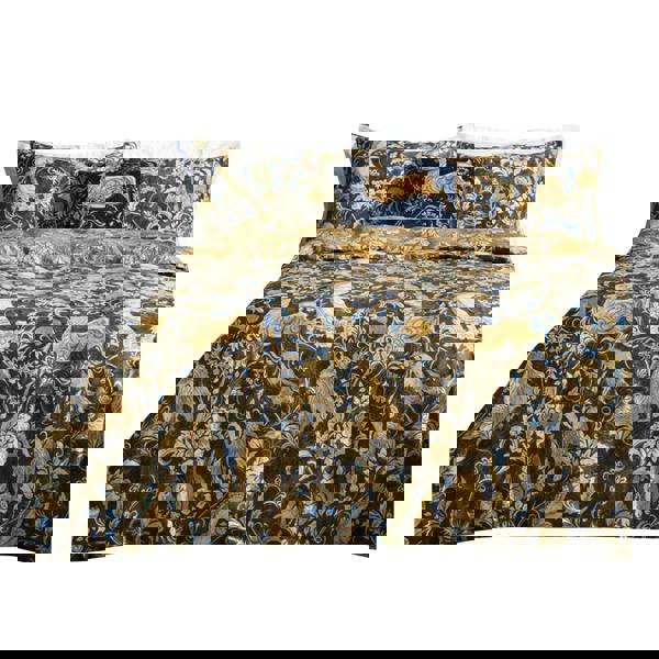 Paoletti Harewood British Cotton Animals Duvet Cover Set - Blue