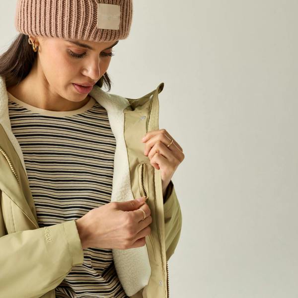 Regatta Womens/Ladies Brielly Waterproof Jacket - Barleycorn/Light Vanilla - 