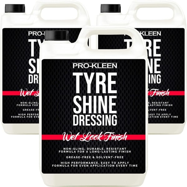 ProKleen Pro-Kleen Tyre Shine Dressing - Wet Look Non-Sling & Solvent Free Formula - Tyre Protector Easy to Use Formula (15 Litres)
