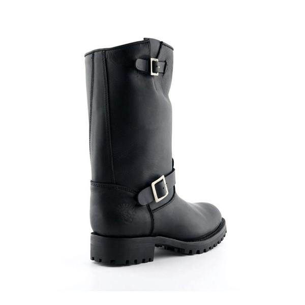Grinders Mens Black Western Combat Leather Boots- Wild One