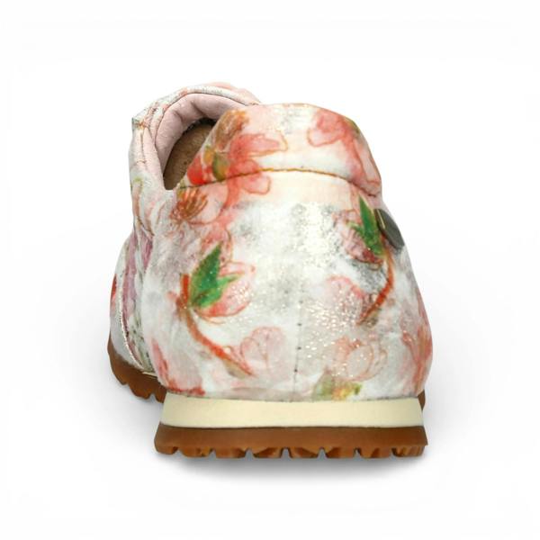 Laura Vita Tivanao 05 - Women's Pink Floral Leather Sneakers