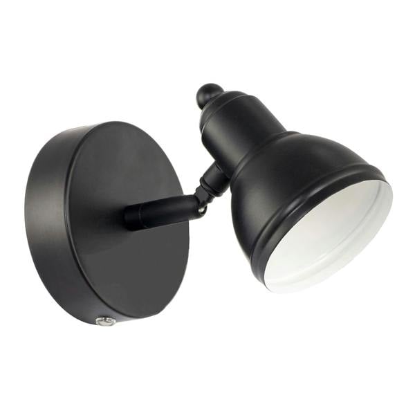 Modern Rechargeable Dimmable Spot Wall Light Fitting in Matte Black Image 1