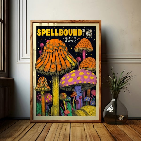 Spellbound Psychedelic Mushroom Print Poster by Love Frankie