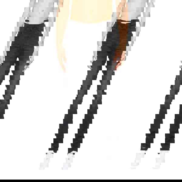 Crosshatch Mens Winsbury Bootcut Jeans - Black - 