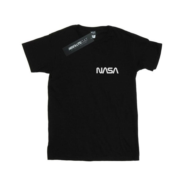 NASA Mens Modern Logo Chest T-Shirt - Black