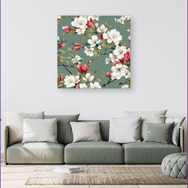 Warren Reed Pink And White Blossom Canvas