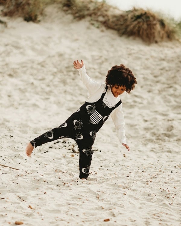 organic cotton Black Astrology Print Dungarees - image 6