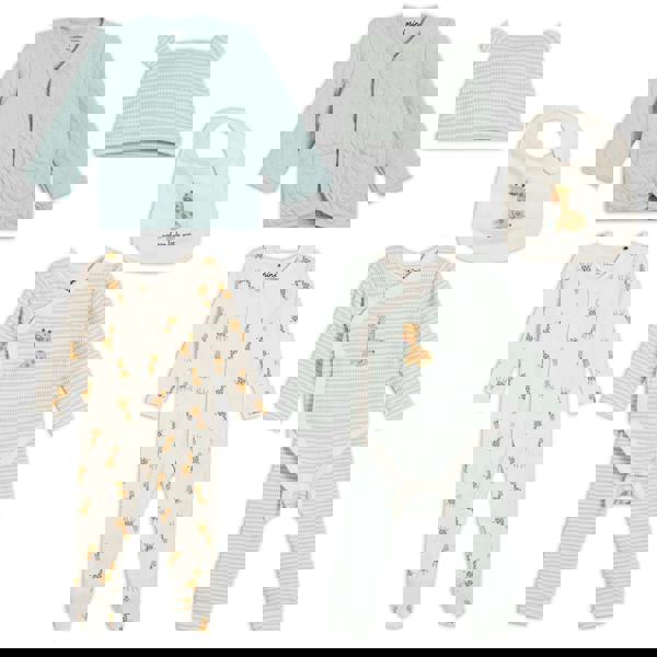 Mini Cuddles Baby Unisex 6pc Essentials Gift Set, Multicolour