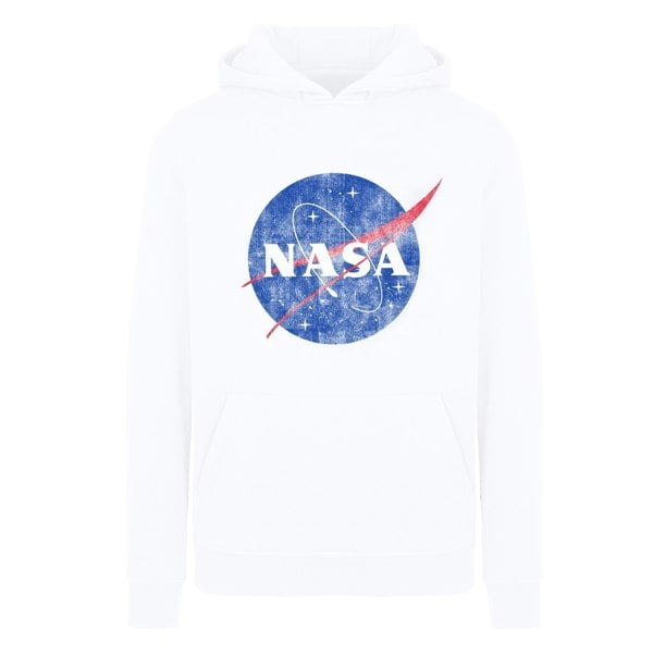 NASA Boys Classic Insignia Logo Distressed Hoodie - White