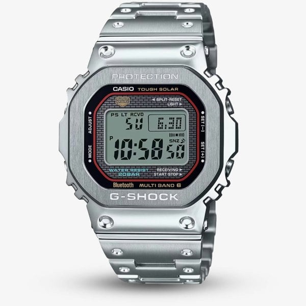 Casio G Shock Full Metal Origin Silver Solar Powered Digital Watch GMW-B5000D-1CER