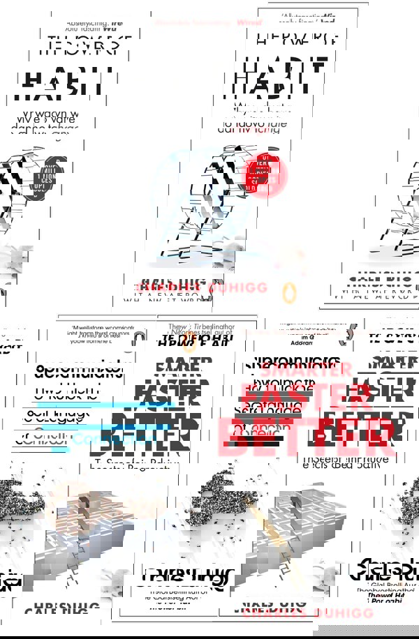 Charles Duhigg 3 Books Collection Set (Supercommunicators, Smarter Faster Better, The Power of Habit)