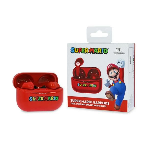 OTL Super Mario Red Slide Open TWS Earphones