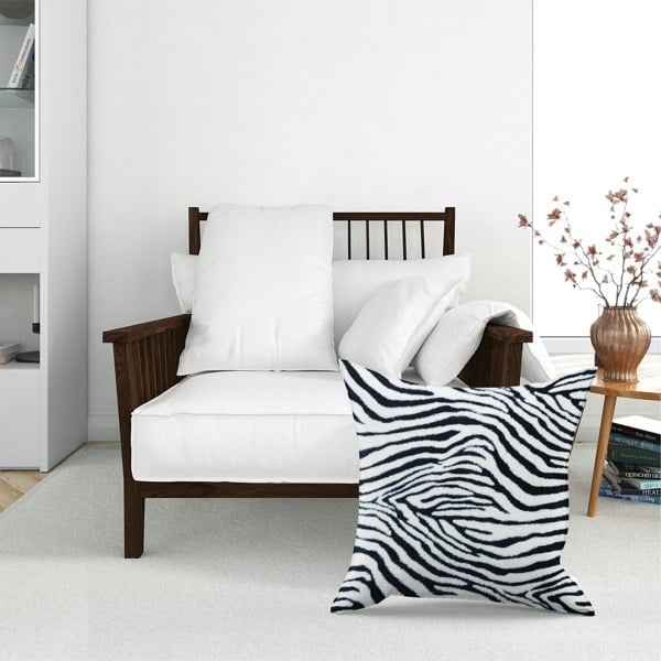 Warren Reed Zebra Texture Pattern Floor Cushion