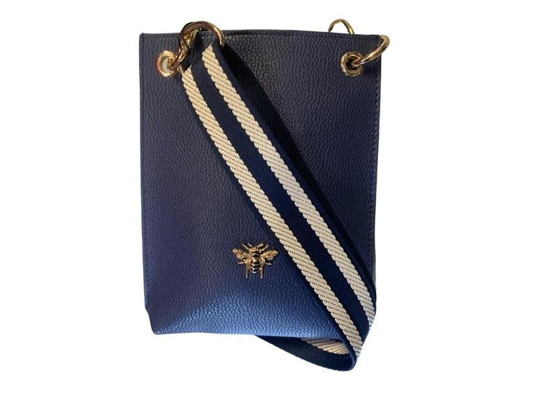 Alice Wheeler Bee Phone Crossbody Bag – Primrose Collection - Navy