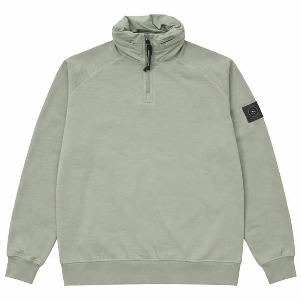 Marshall Artist Stanford Quarter Zip Hoodie Sage