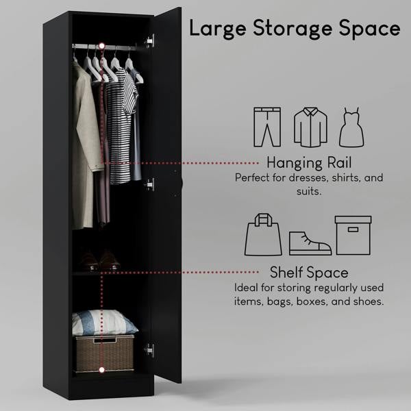 Vida Designs Riano 1 Door Wardrobe