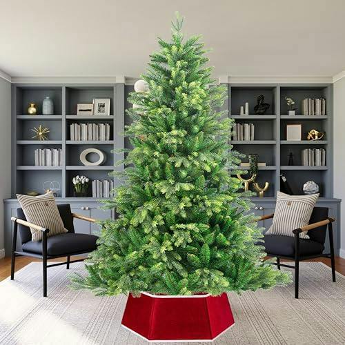 26.8 Inch Hexagonal Fabric Christmas Tree Collar for a Neat Festive Finish image 5