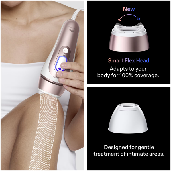 Braun Smart IPL Skin i·expert, At Home Hair Removal, With Free App, 2 Smart Heads, PL7211
