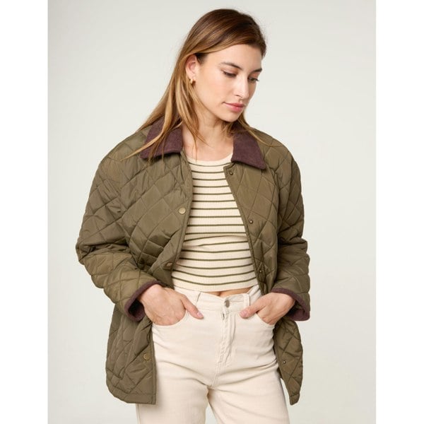 Blue Vanilla Diamond Quilted Oversized Coat